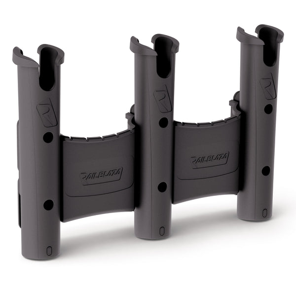 Rod Holder Triple With Caddy Black