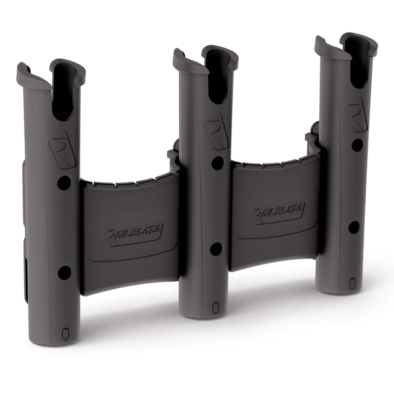 Rod Holder Triple With Caddy Black