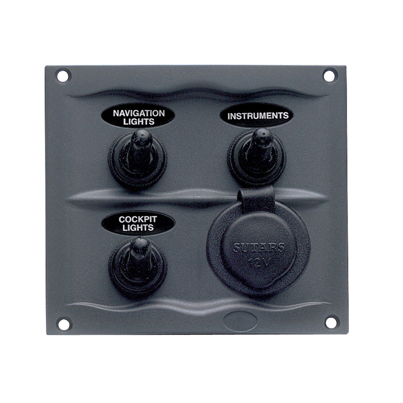 BEP Splash Proof Switch Fuse Panels - With Power Socket