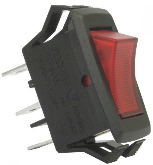 Rocker Switch - Red Illuminated