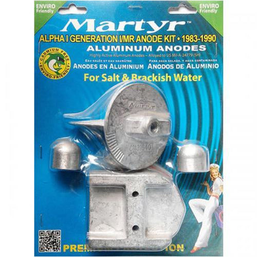 ANODE KITS - MARTYR ALUMINIUM MERCURY-Alpha Gen 1 1983 - 1990