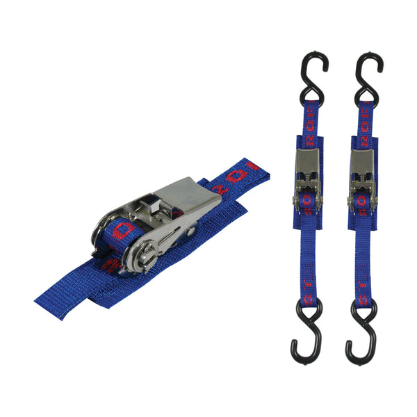 Aerofast™ Ratchet Tie Downs - Stainless Steel Heavy Duty Transom 800kg