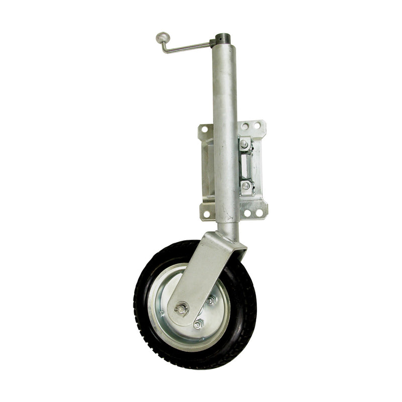 Jockey Wheel - Swing-Away & Fixed 250mm Rubber Wheel
