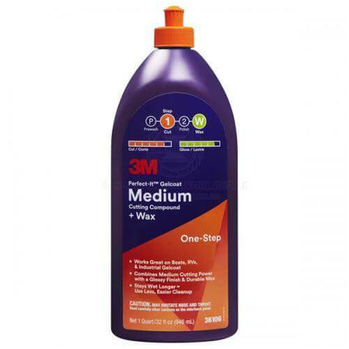 3M Perfect-It Gelcoat Medium Cutting Compound + Wax (One-Step)
