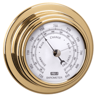 120mm Barometer Polished Brass