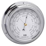 120mm Barometer Chrome Plated Brass