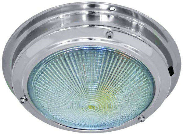 LED Dome Light - Stainless - Red / White