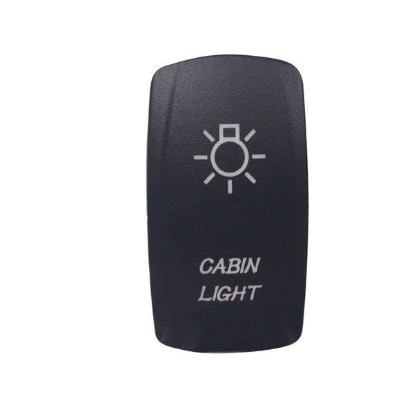 Laser Etched Water Resistant Rocker Switches - Red Illuminated