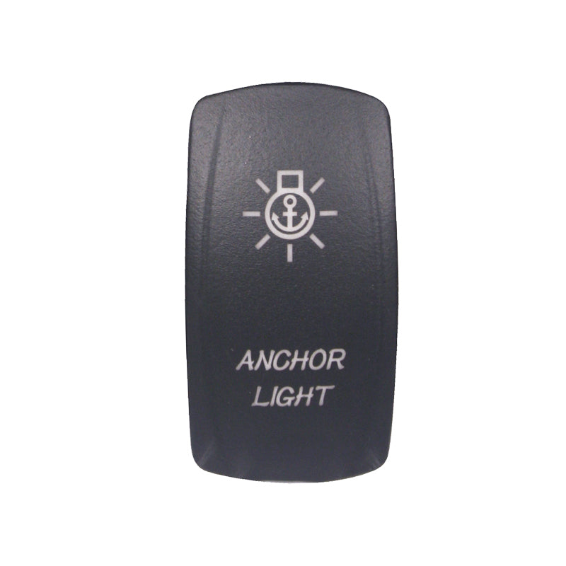 Laser Etched Water Resistant Rocker Switches - Red Illuminated
