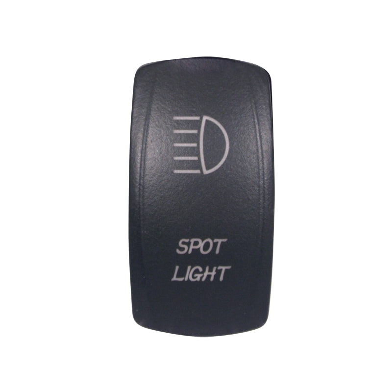 Laser Etched Water Resistant Rocker Switches - Red Illuminated