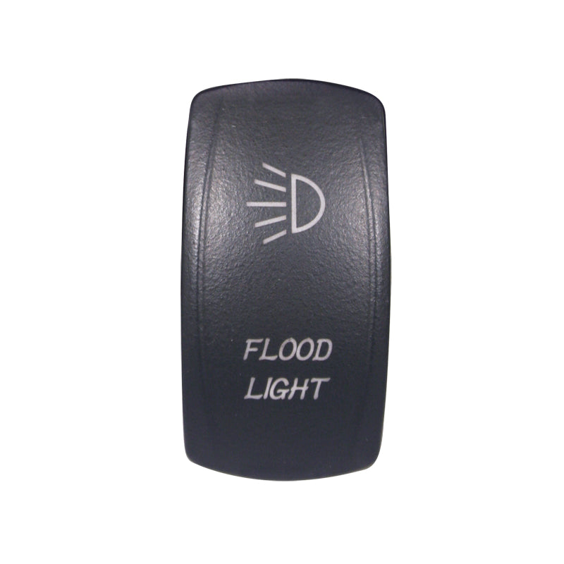 Laser Etched Water Resistant Rocker Switches - Red Illuminated
