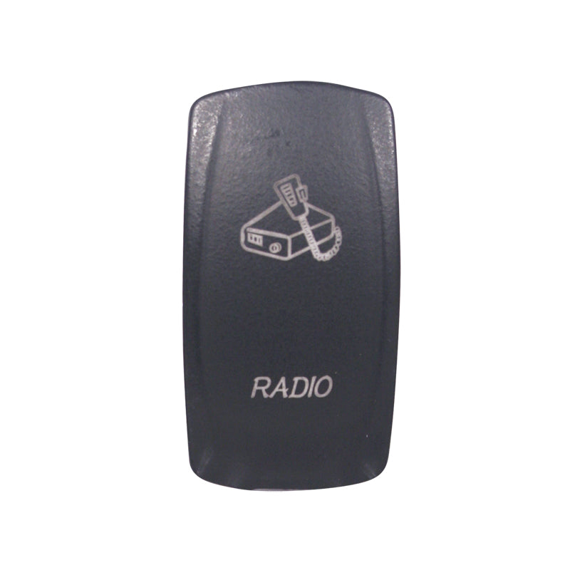 Laser Etched Water Resistant Rocker Switches - Red Illuminated