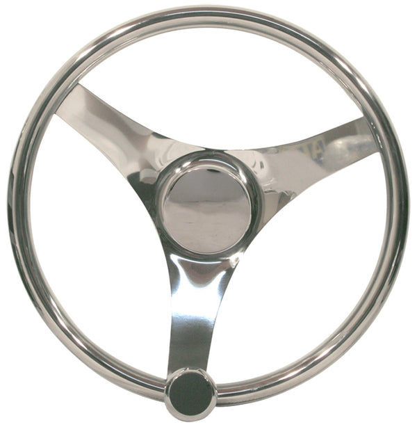 Stainless Steel Steering Wheel 13.5” With Speed Knob
