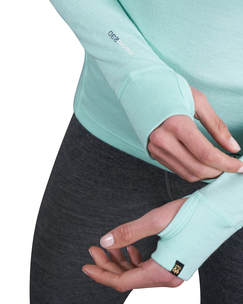 XTM Ladies Merino 230 Wool Thermal Long Sleeve Top