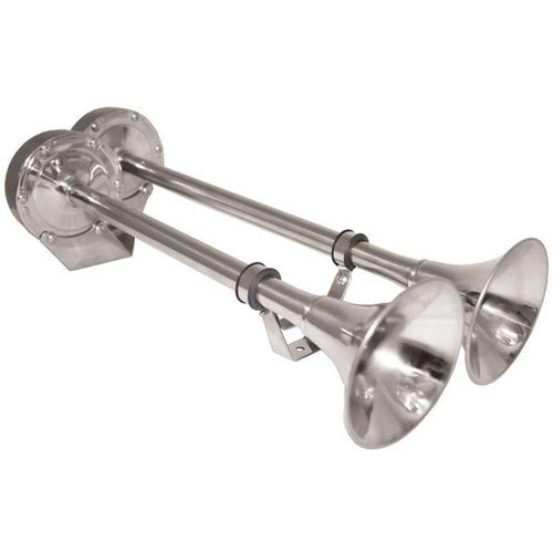 HORN STAINLESS STEEL DUAL TRUMPET 12V/24V