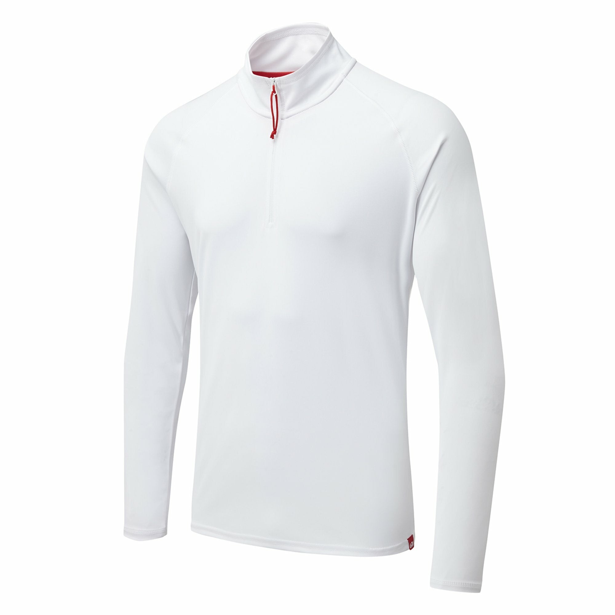 Gill Men's UV Tec Zip Tee Long Sleeve - White
