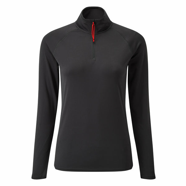 Womens UV Tec Long Sleeve-Charcoal