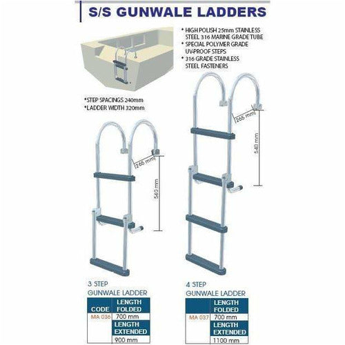 S/S Gunwale Ladder - 3 Step