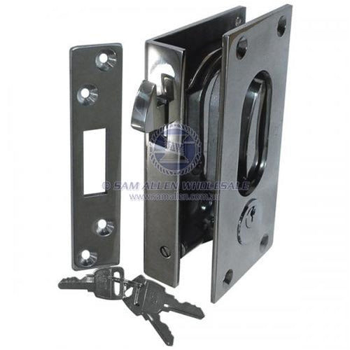 Door Lock - Sliding Stainless Steel