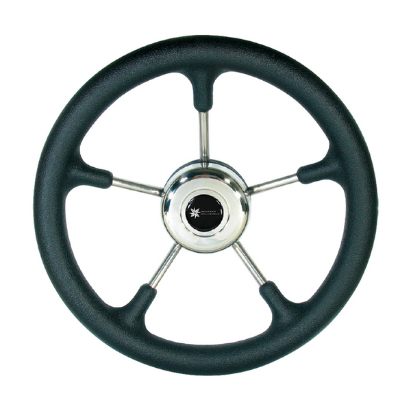 Steering Wheel - 320mm Dia  Bosun Five Spoke Stainless Steel