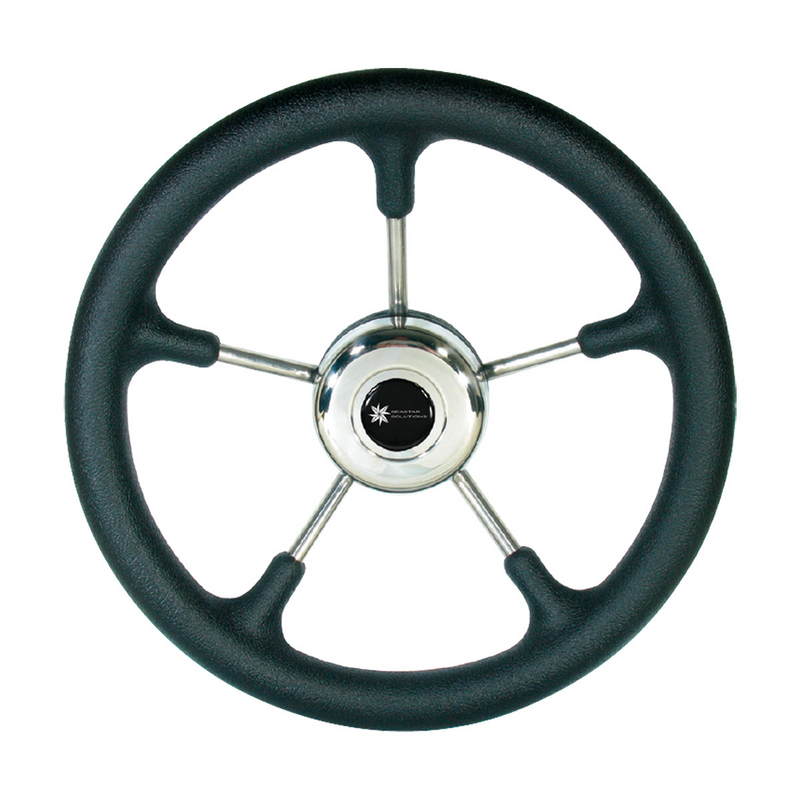 Steering Wheel - 320mm Dia  Bosun Five Spoke Stainless Steel