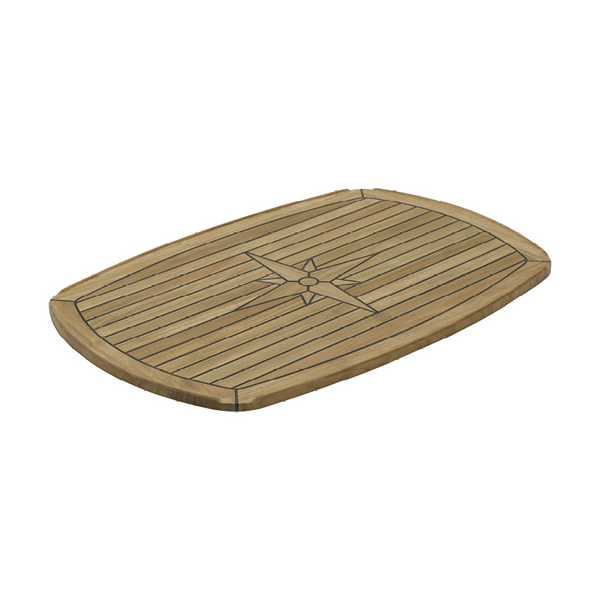 Nautic Star Teak Table Tops - Half Ellipse