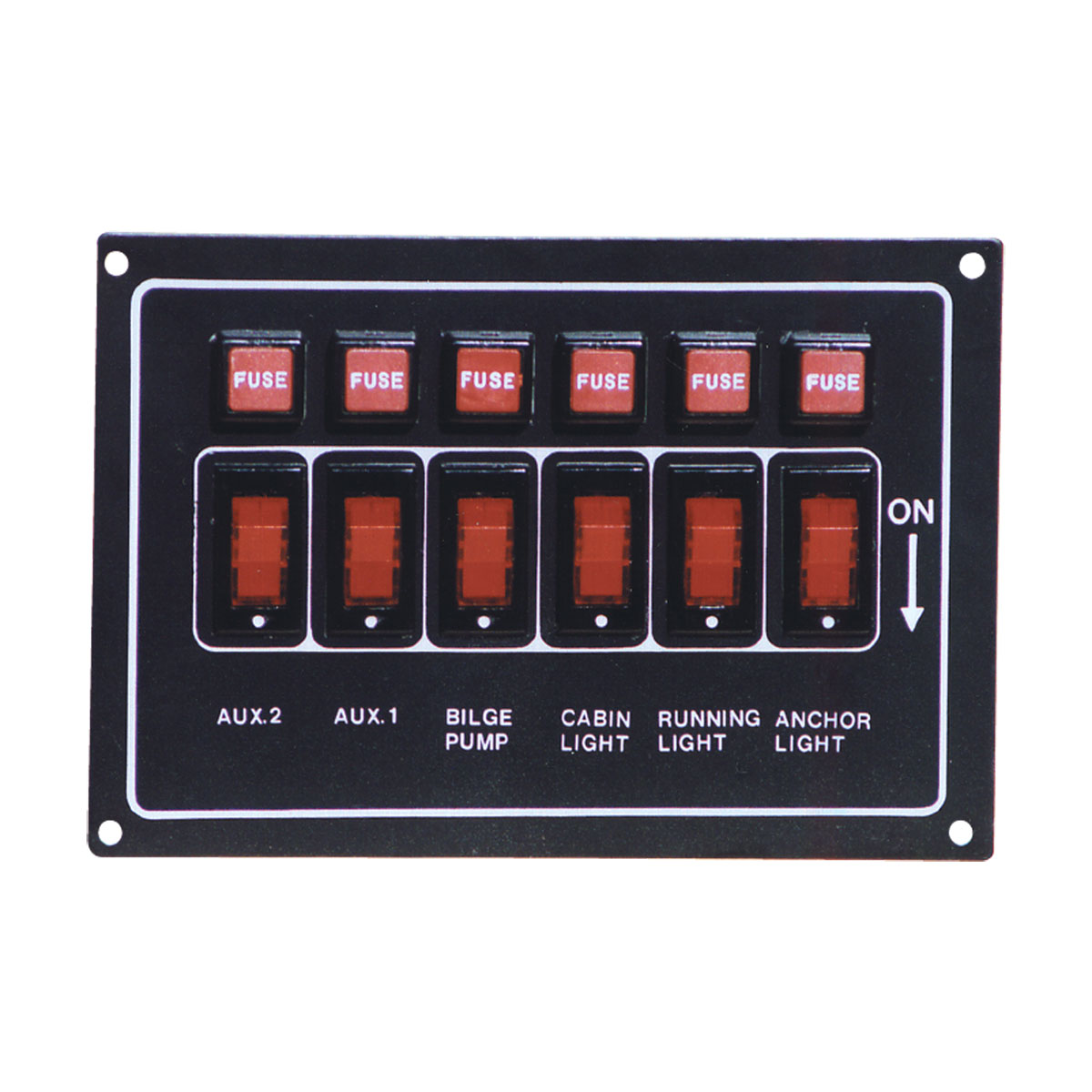 Marine Town® Switch Panel - Black Alloy