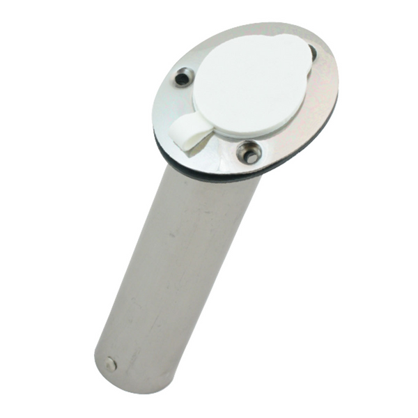 Heavy Duty Flush Mount Rod Holder - Stainless Steel With Cap