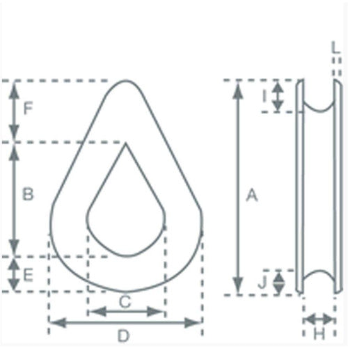 Allen 5mm Nylon teardrop thimble