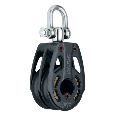 3228-57mm Aluminum Low-Load Double Block - Swivel
