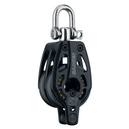 3218-57mm Aluminum Double Block - Swivel, Becket