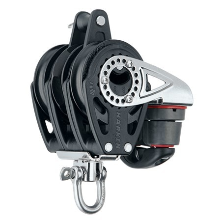 2141-57mm Triple Ratchet Block - Swivel, Becket, Cam Cleat